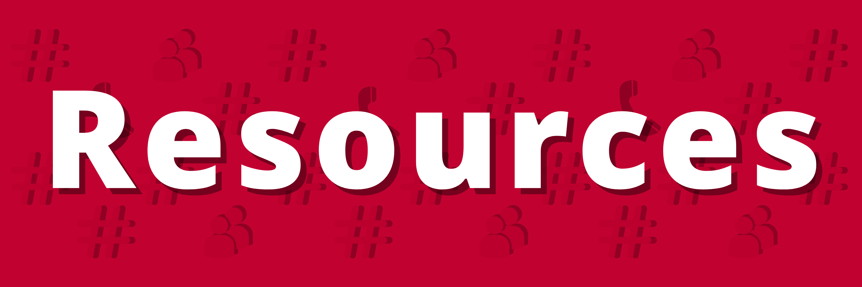 Red resources banner