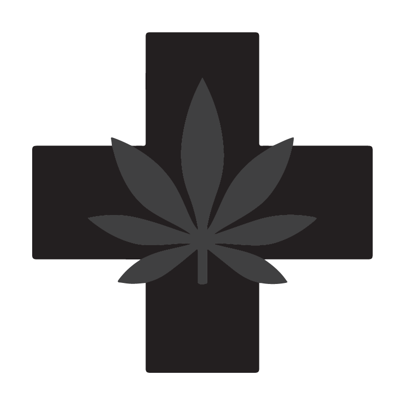 medical cross with marijuana leaf 